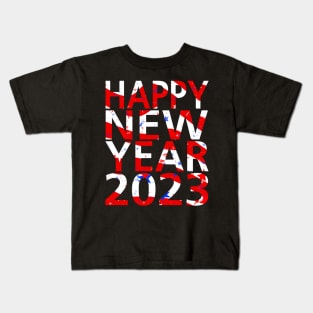 Happy New Year 2023,America Flag,Celebration Kids T-Shirt